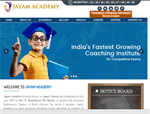 Tablet Screenshot of jayamacademy.com
